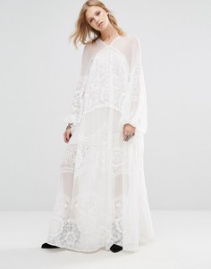 Платье макси Free People Bohemian - Кремовый