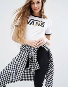 Белая футболка с логотипом Vans Classic Ringer - Белый