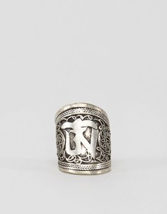 Кольцо с гравировкой Raga - Серебряный