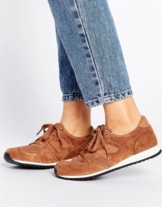 Светло-коричневые замшевые кроссовки с перфорацией New Balance 420 - Кремовый