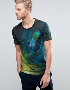 Синяя футболка узкого кроя с кактусами HUGO by Hugo Boss Dunny - Синий