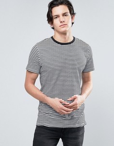 Длинная футболка в полоску Jack &amp; Jones Core - Белый