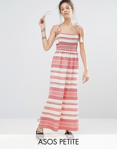 Платье макси с помпонами ASOS PETITE - Мульти
