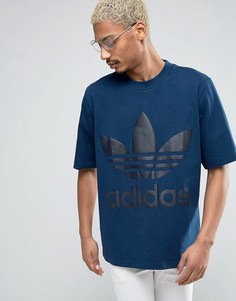 Свободная синяя футболка adidas Originals AC BK7173 - Синий