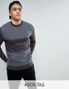 Свитшот со вставками ASOS TALL - Черный
