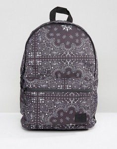 Рюкзак с платочным принтом ASOS - Черный