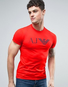 Красная узкая футболка с логотипом в виде орла Armani Jeans - Красный