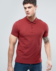 Красное поло классического кроя из пике с логотипом Armani Jeans - Красный