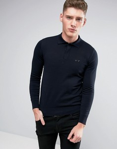 Синее поло классического кроя Armani Jeans - Темно-синий