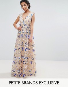 Платье макси с цветочной вышивкой True Decadence Petite Premium - Мульти