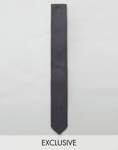 Узкий вязаный галстук Heart &amp; Dagger - Серый