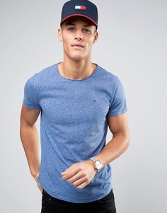 Синяя меланжевая футболка с логотипом-флажком Hilfiger Denim - Синий
