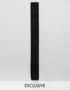 Трикотажный узкий галстук с прямыми краями Noak - Черный