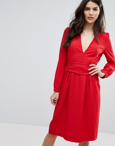 Красное платье миди BA&amp;SH - Красный Ba&Sh