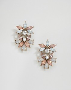 Серьги-гвоздики с цветами ASOS - Мульти