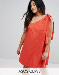 Сарафан с бантом и завязками ASOS CURVE - Красный