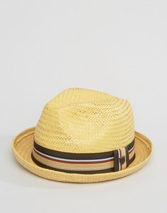 Соломенная шляпа-федора Brixton Castor - Рыжий