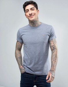 Зеленая узкая меланжевая футболка Farah Farris - Зеленый