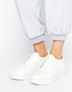 Белые кожаные кроссовки-слипоны G-Star - Белый