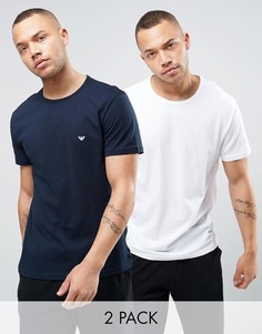 2 футболки классического кроя Emporio Armani - Темно-синий