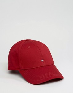 Темно-красная классическая бейсболка с флагом Tommy Hilfiger - Красный