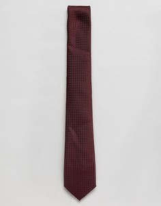Фактурный бордовый галстук ASOS - Красный