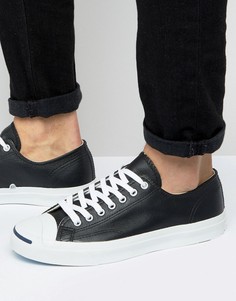 Черные кожаные кеды Converse Jack Purcell Ox 1S962 - Черный