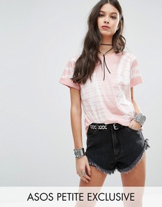 Футболка с принтом тай-дай ASOS PETITE - Розовый