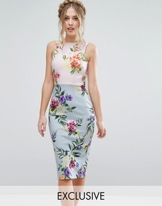 Платье-футляр с бантом на спине True Violet - Мульти