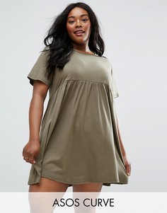 Свободное платье ASOS CURVE - Зеленый