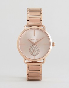 Золотисто-розовые часы Michael Kors Portia - Золотой