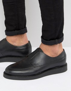 Кожаные туфли с эластичным ремешком Zign - Черный