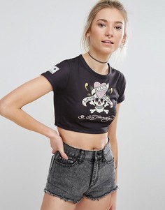 Укороченная футболка Illustrated People X Ed Hardy - Черный