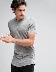 Длинная обтягивающая футболка Jack &amp; Jones Core - Серый