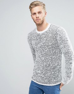 Трикотажный джемпер с контрастной текстурой ASOS - Серый