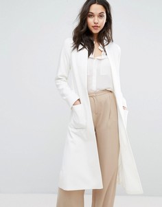 Легкое длинное пальто с добавлением шерсти Helene Berman - Кремовый