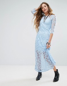 Платье макси с вышивкой Glamorous - Синий