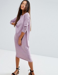 Платье миди с круглым вырезом горловины ASOS - Фиолетовый