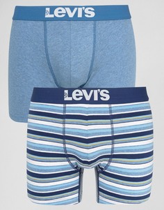 Набор из 2 синих боксеров-брифов в полоску Levis - Синий Levis®