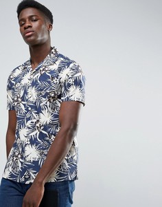 Рубашка классического кроя со сплошным цветочным принтом Dickies - Темно-синий