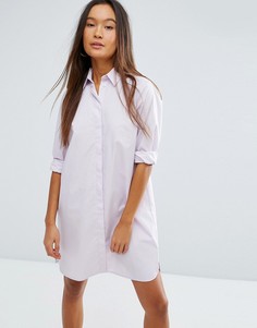 Хлопковое платье-рубашка ASOS - Фиолетовый