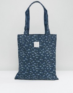 Темно-синяя сумка-тоут с цветочным принтом Jack Wills - Темно-синий