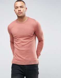 Розовато-коричневый обтягивающий джемпер ASOS - Коричневый