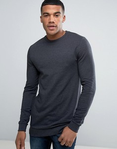 Длинный обтягивающий свитшот ASOS - Серый