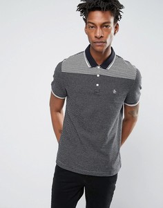 Жаккардовая футболка-поло узкого кроя Original Penguin - Черный