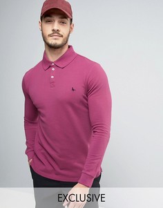 Ягодная футболка-поло с длинными рукавами эксклюзивно для Jack Wills Staplecross - Розовый