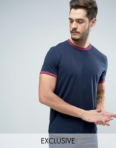Темно-синяя футболка Jack Wills Baildon Ringer - Темно-синий