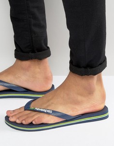 Шлепанцы с логотипом Havaianas - Темно-синий