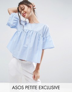 Свободный топ в клетку ASOS PETITE - Мульти