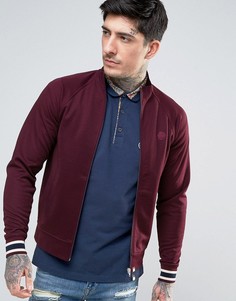 Бордовый спортивный топ узкого кроя Pretty Green Forston - Красный